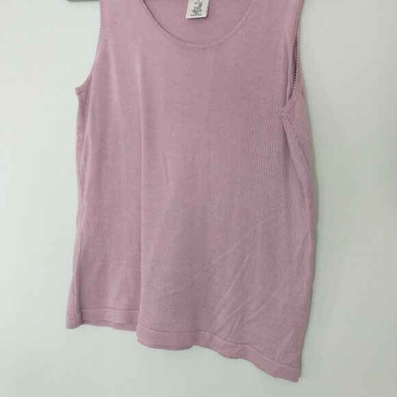 NWOT Reena Rowan Silk Purple Sleeveless Sweater - Picture 2 of 2